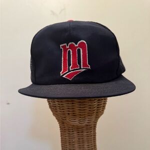 Men's Black and Red Cap